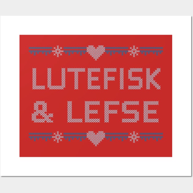 Stitched LUTEFISK AND LEFSE Wall Art by Jitterfly